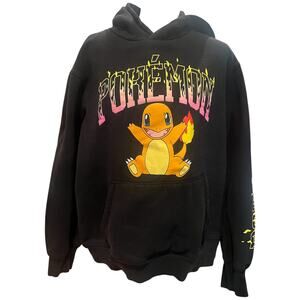 Pokémon Black Hoodie Sweater XXL | Anime Gamer Graphic Pullover Sweatshirt